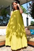 Gabriella Tie Shoulder Dress Olive